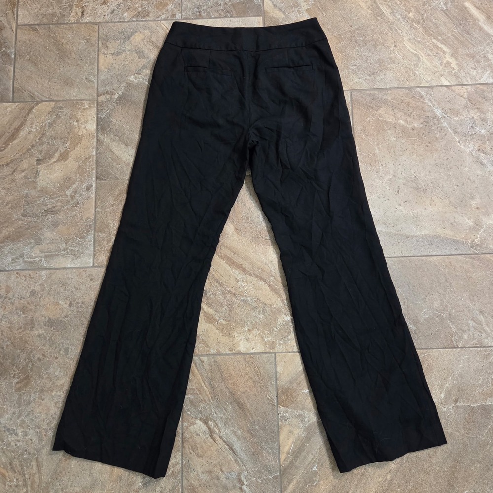 Banana Republic Black Wide Leg Dress Pants Triple Button Waist Trousers Women 4 - Picture 3 of 11